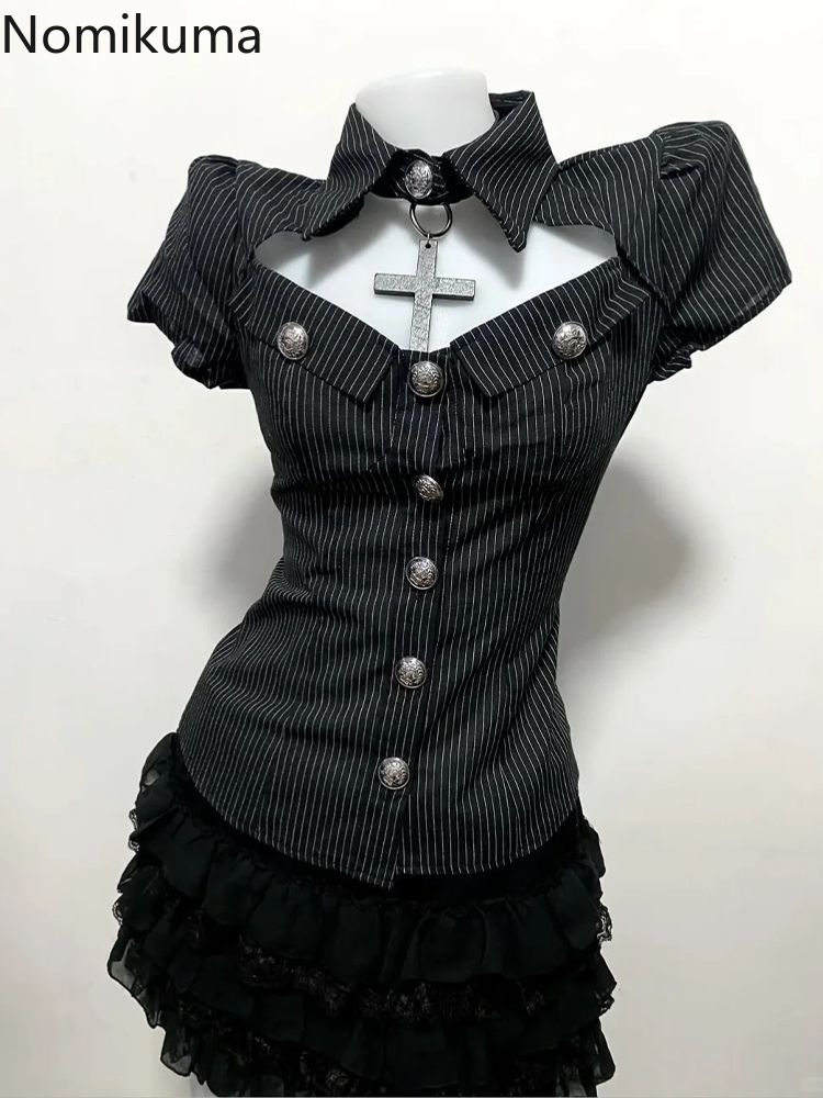 Summer Goth Clothing - Gotyckie dwuczęściowe zestawy damskie, odzież z