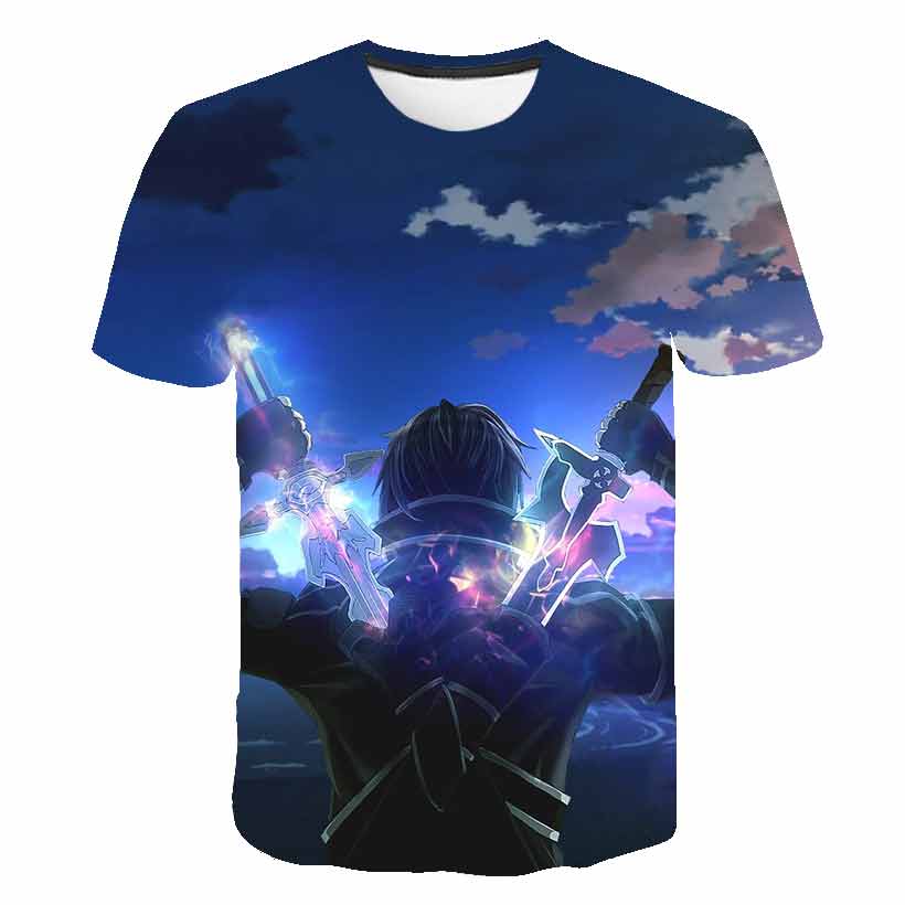 Summer Clothing Online Shopping - Anime z nadrukiem 3D Sword Art