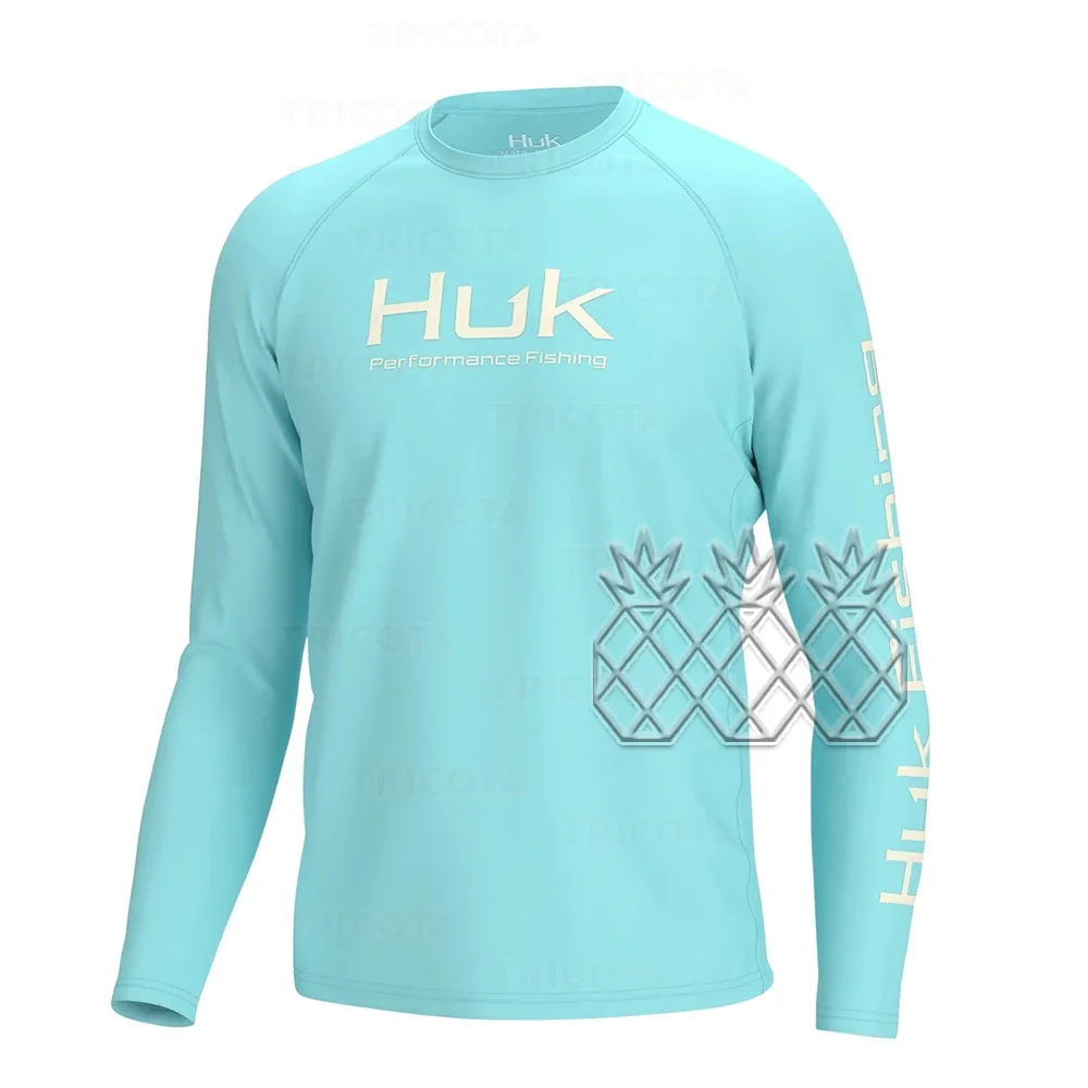 Summer De Clothing - HUK Koszulki Wędkarskie Męskie z Długim