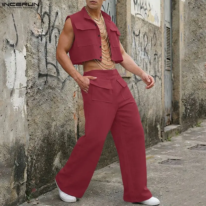 Summer Clothing Trends - INCERUN Męskie Komplety Bez Rękawów: Krótkie