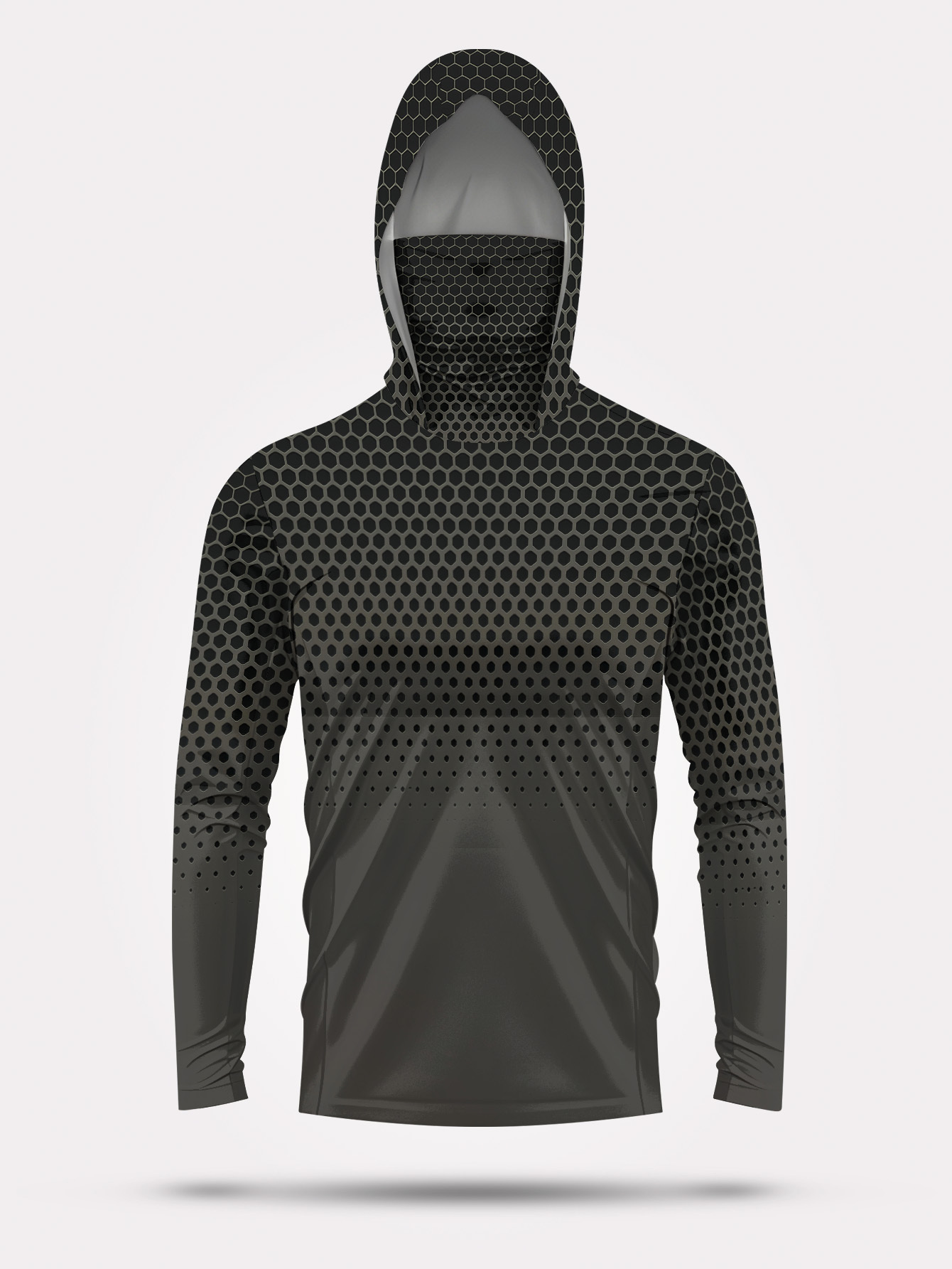 Summer Uv Clothing - Męska koszulka wędkarska z kapturem, długi