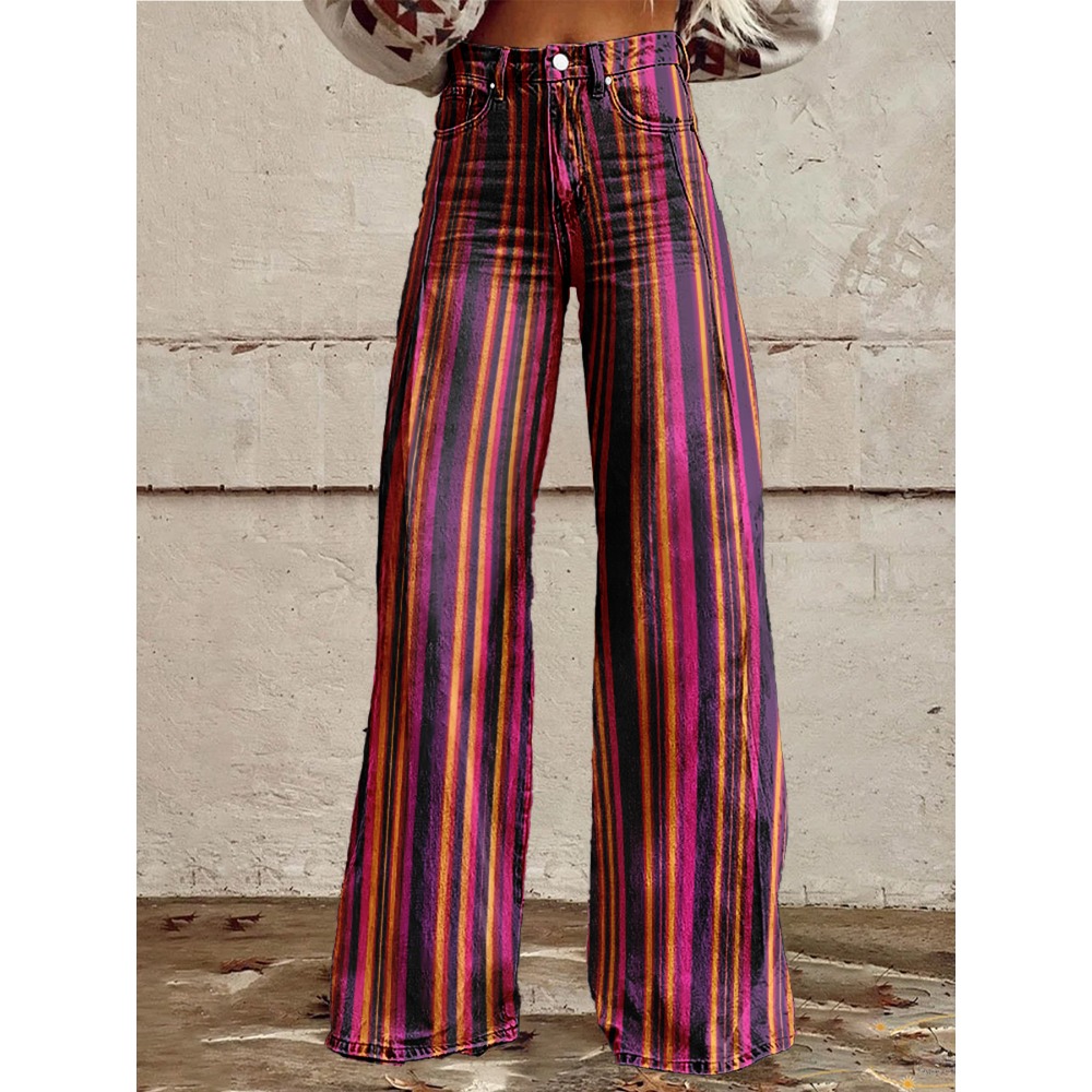 Palazzo Pant Wide - Retro spodnie z szerokimi nogawkami w