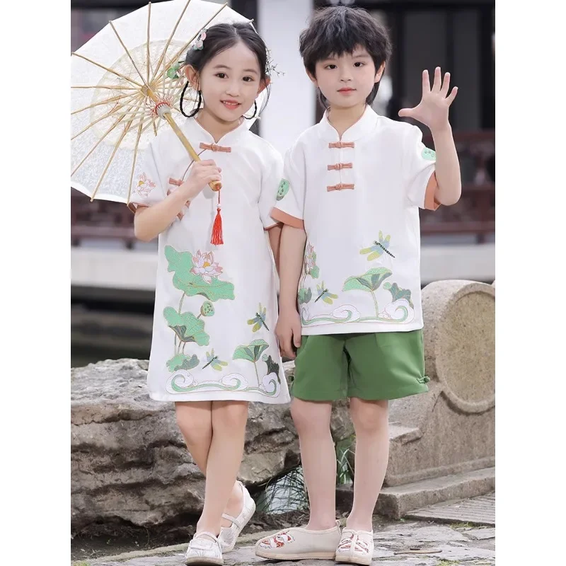Summer Clothing Online - Letnie słodkie lotosowe ważki strój Tang