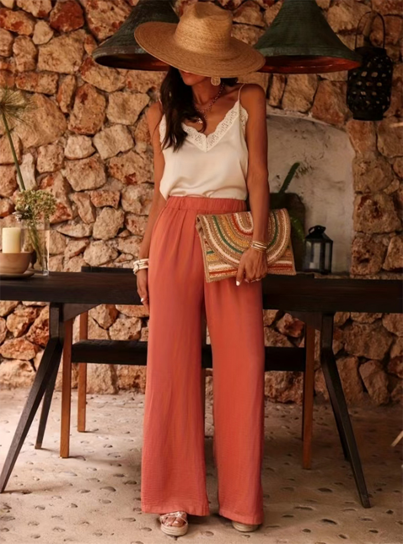 Damskie spodnie z wysokim stan – Palazzo Pant Wide recenzja i cena