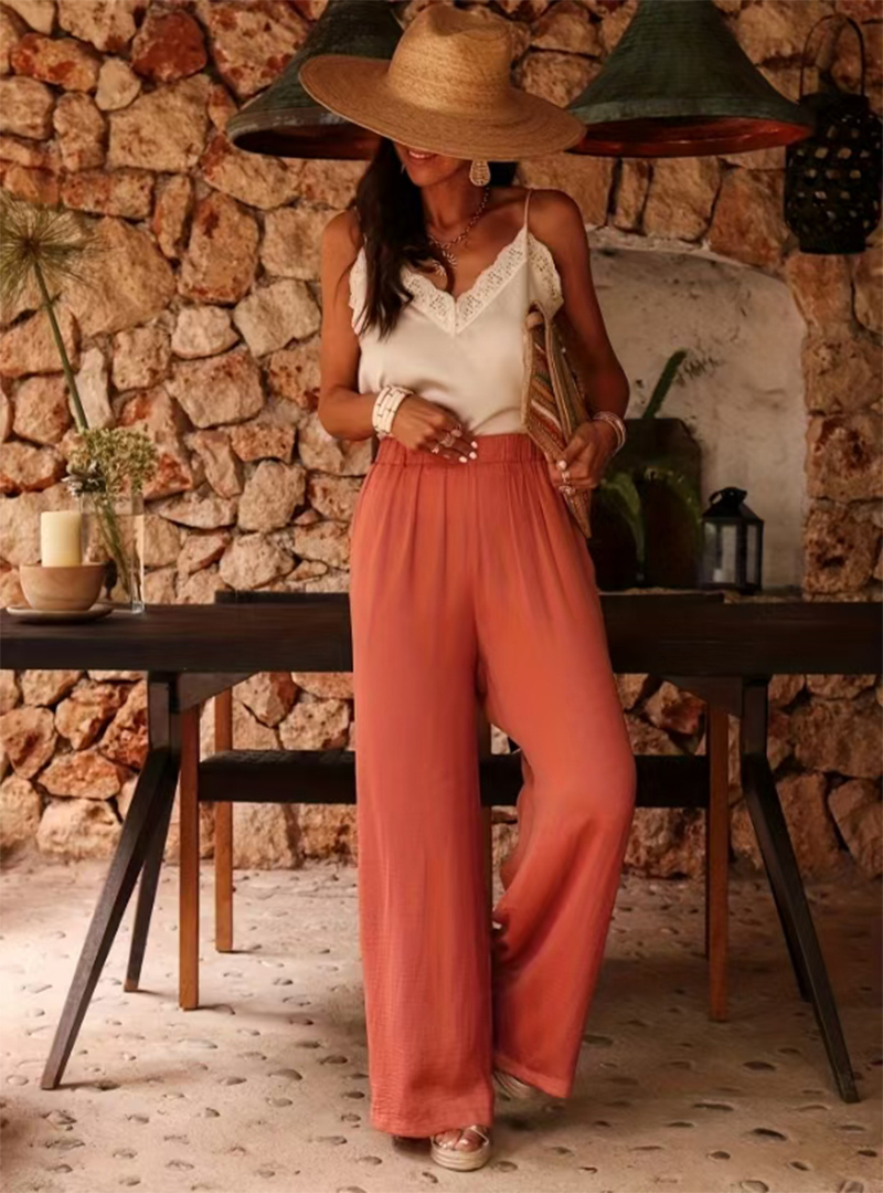 Damskie spodnie z wysokim stan – Palazzo Pant Wide recenzja i cena