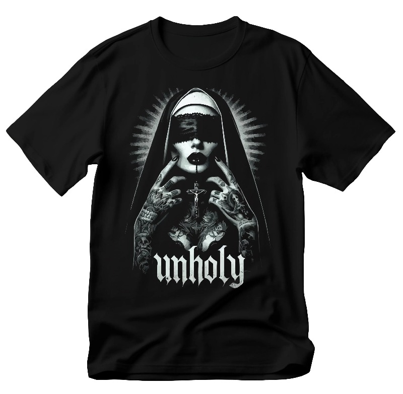Koszulka Nieświęta Zakonnica:  – Summer Goth Clothing recenzja i cena