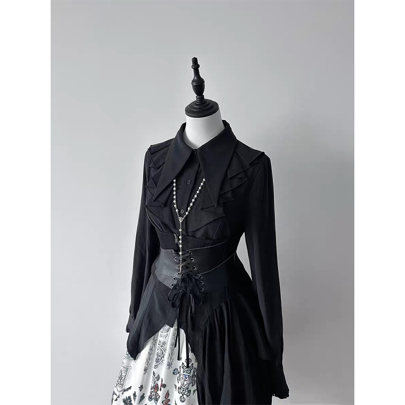Gotyckie Falbanki Czarne Koszu – Summer Goth Clothing recenzja i cena