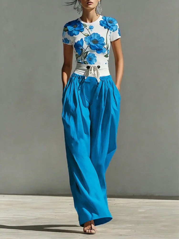 Damskie spodnie Yeezzi, patchw – Palazzo Pant Wide recenzja i cena